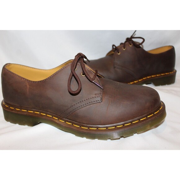 DR MARTENS 1461 BEX LEATHER OXFORD BROWN CRAZY HORSE WOMEN 12 MEN 10 - Picture 2 of 6
